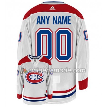 Herren Eishockey Montreal Canadiens Trikot Custom Adidas Weiß Authentic